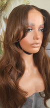 Walnut Custom Wig – Bangs and Long Layers HD Lace Glueless