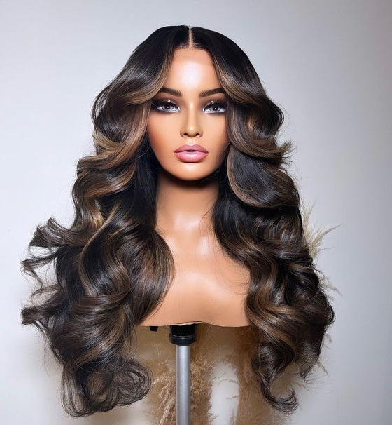 Dark Hazel Nut Melt Custom Wig – Long Layers HD Lace Glueless