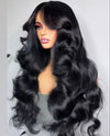 Raven Black Custom Wig – Long Layers HD Lace Glueless